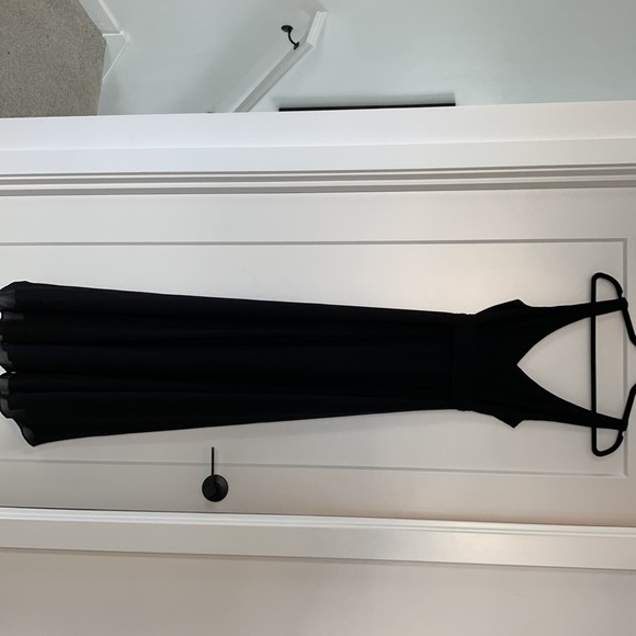 Show Me Your Mumu Jenn Maxi Chiffon with Sash Black Dress Size medium - Picture 4 of 10